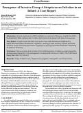 Cover page: Emergence of Invasive Group A Streptococcus Infection in an Infant: A Case Report