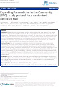 Cover page: Expanding Paramedicine in the Community (EPIC): study protocol for a randomized controlled trial