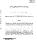 Cover page: Scales and hierarchies in warped compactifications and brane worlds