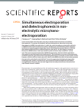Cover page: Simultaneous electroporation and dielectrophoresis in non-electrolytic micro/nano-electroporation