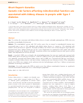 Cover page: Genetic risk factors affecting mitochondrial function are associated with kidney disease in people with Type 1 diabetes.