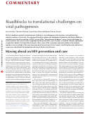 Cover page: Roadblocks to translational challenges on viral pathogenesis