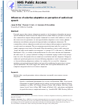 Cover page: Influences of selective adaptation on perception of audiovisual speech