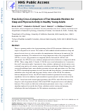 Cover page: Free-living cross-comparison of two wearable monitors for sleep and physical activity in healthy young adults