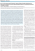 Cover page: Do U.S. Environmental Protection Agency water quality guidelines for recreational waters prevent gastrointestinal illness? A systematic review and meta-analysis.