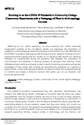 Cover page: Zooming in on the COVID-19 Pandemic in Community College Classrooms: Experiments with a Pedagogy of Place in Anthropology Courses