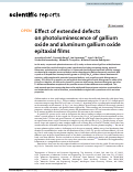 Cover page: Effect of extended defects on photoluminescence of gallium oxide and aluminum gallium oxide epitaxial films