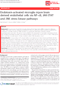 Cover page: Endotoxin-activated microglia injure brain derived endothelial cells via NF-κB, JAK-STAT and JNK stress kinase pathways