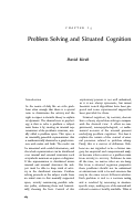 Cover page: Kirsh, D. Problem Solving and Situated Cognition. In Robbins, P. and Aydede, M. (eds.) The Cambridge Handbook of Situated Cognition. New York: Cambridge University Press. Pp 264-306. 2008. Cambridge: Cambridge University Press, 2009.