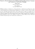 Cover page: Toward a Formal Model of the Shifting Relationship between Concepts and Contexts in Associative Thought