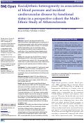 Cover page: Racial/ethnic heterogeneity in associations of blood pressure and incident cardiovascular disease by functional status in a prospective cohort: the Multi-Ethnic Study of Atherosclerosis