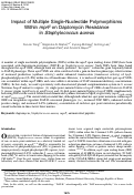 Cover page: Impact of Multiple Single-Nucleotide Polymorphisms Within mprF on Daptomycin Resistance in Staphylococcus aureus.