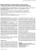 Cover page: Photoeradication of Helicobacter pylori using 5‐aminolevulinic acid: Preliminary human studies