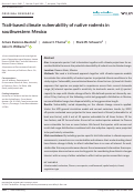 Cover page: Trait-based climate vulnerability of native rodents in southwestern Mexico.