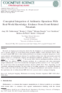 Cover page: Conceptual Integration of Arithmetic Operations With Real‐World Knowledge: Evidence From Event‐Related Potentials