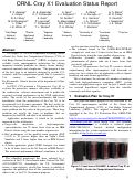 Cover page: ORNL Cray X1 evaluation status report