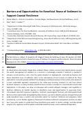 Cover page: Barriers and opportunities for beneficial reuse of sediment to support coastal resilience