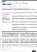 Cover page: An In Silica Model for RPE Loss Patterns in Choroideremia