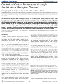 Cover page: Control of Cation Permeation through the Nicotinic Receptor Channel