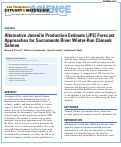 Cover page: Alternative Juvenile Production Estimate (JPE) Forecast Approaches for Sacramento River Winter-Run Chinook Salmon