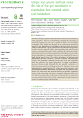 Cover page: Isotopic and genetic methods reveal the role of the gut microbiome in mammalian host essential amino acid metabolism