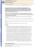 Cover page: Long-Term Blood Pressure Variability Throughout Young Adulthood and Cognitive Function in Midlife