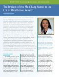 Cover page: The Impact of the Med-Surg Nurse in the Era of Healthcare Reform