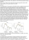 Cover page: Recognizing Amazonian tree species in the field using bark tissues spectra