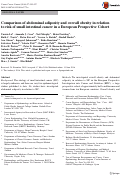 Cover page: Comparison of abdominal adiposity and overall obesity in relation to risk of small intestinal cancer in a European Prospective Cohort