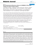 Cover page: World Antimalarial Resistance Network (WARN) III: Molecular markers for drug resistant malaria