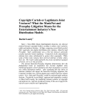 Cover page: Copyright Cartels or Legitimate Joint Ventures? What the MusicNet and Pressplay Litigation Means for the Entertainment Industry's New Distribution Models