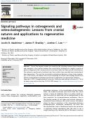 Cover page: Signaling pathways in osteogenesis and osteoclastogenesis: Lessons from cranial sutures and applications to regenerative medicine