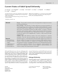 Cover page: Current status of adult spinal deformity.