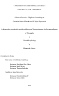 Cover page: Effects of proactive telephone counseling on cessation rates of smokers with major depression