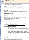 Cover page: Bringing Patients' Social Context into the Examination Room: An Investigation of the Discussion of Social Influence During Contraceptive Counseling