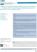 Cover page: Combination transarterial chemoembolization and microwave ablation vs. microwave ablation monotherapy for hepatocellular carcinomas greater than 3 cm: a comparative study.