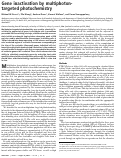 Cover page: Gene inactivation by multiphoton-targeted photochemistry