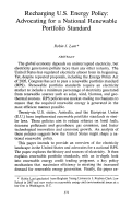 Cover page: Recharging U.S. Energy Policy: Advocating for a National Renewable Portfolio Standard