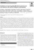 Cover page: Identification of areas of grading difficulties in prostate cancer and comparison with artificial intelligence assisted grading.