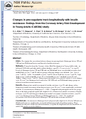 Cover page: Changes in procoagulants track longitudinally with insulin resistance: findings from the Coronary Artery Risk Development in Young Adults (CARDIA) study