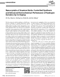 Cover page: Nanocrystals of Uranium Oxide: Controlled Synthesis and Enhanced Electrochemical Performance of Hydrogen Evolution by Ce Doping