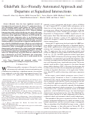 Cover page: GlidePath: Eco-Friendly Automated Approach and Departure at Signalized Intersections