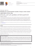 Cover page: Modeling the cardiometabolic benefits of sleep in older women: exploring the 24-hour day