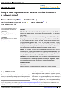 Cover page: Tongue base augmentation to improve swallow function in a cadaveric model