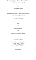 Cover page: Reading at the Opera: Music and Literary Culture in Early Nineteenth-Century Italy