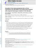 Cover page: Generation of two induced pluripotent stem cell lines (CHOCi002-A and CHOCi003-A) from Pompe disease patients with compound heterozygous mutations in the GAA gene.