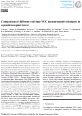 Cover page: Comparison of different real time VOC measurement techniques in a ponderosa pine forest