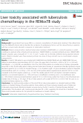 Cover page: Liver toxicity associated with tuberculosis chemotherapy in the REMoxTB study