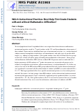 Cover page: Which Instructional Practices Most Help First Grade Students with and without Mathematics Difficulties?