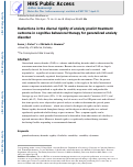 Cover page: Reductions in the diurnal rigidity of anxiety predict treatment outcome in cognitive behavioral therapy for generalized anxiety disorder